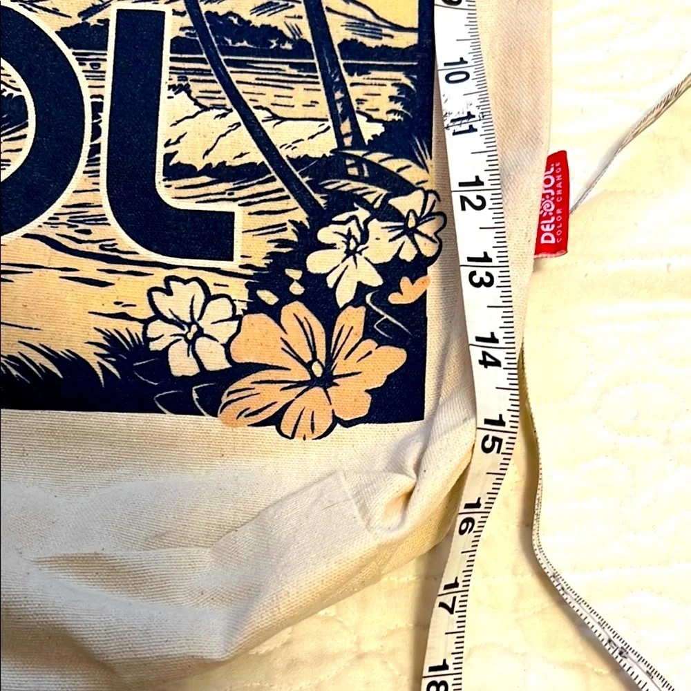 NWOT Del Sol Tote Bag with Tropical Print